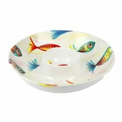 Cheap ❤️ VIETRI Pesci Colorati Chip and Dip 😉 -Tabletop Elegant shop PSE 7875 2