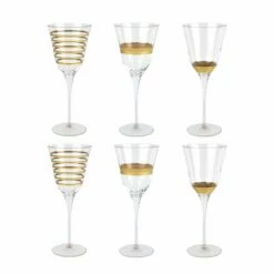 Budget 👍 VIETRI Raffaello Assorted Wine Glasses - Set of 6 🎁