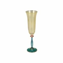 Hot Sale 🛒 VIETRI Regalia Deco Green Champagne Glass 😍