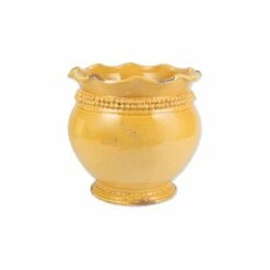 Budget ⭐ VIETRI Rustic Garden Amber Dotted Round Planter 🌟