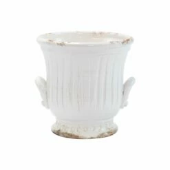 Best deal 👍 VIETRI Rustic Garden White Medium Handled Cachepot 🔔