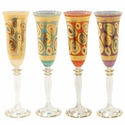 Promo ✨ VIETRI Regalia Assorted Champagne Glasses - Set of 4 🌟