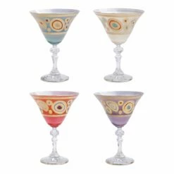 Outlet 🎁 VIETRI Regalia Assorted Martini Glasses - Set of 4 👍
