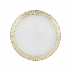 Brand new 😉 VIETRI Rufolo Glass Gold Dinner Plate   ⭐