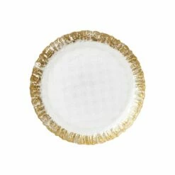 Best Pirce 💯 VIETRI Rufolo Glass Gold Salad Plate 🌟