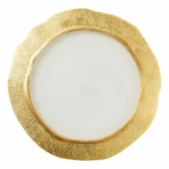 Discount ❤️ VIETRI Rufolo Glass Gold Organic Service Plate/Charger ✨