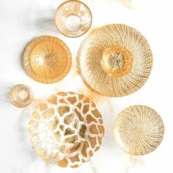 Buy 😍 VIETRI Rufolo Glass Gold Crocodile Service Plate/Charger 🎉 -Tabletop Elegant shop RUF 5228 LSALT 1