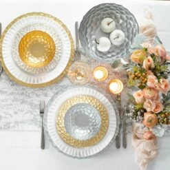 Promo 💯 VIETRI Rufolo Glass Platinum Honeycomb Large Bowl 🔥 -Tabletop Elegant shop RUF 5232HP 2 d479dde8 4929 4a15 9361 4218a2424137