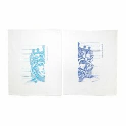 Brand new ✔️ VIETRI Siciliano Linens Sicilian Heads Dish Towels - Set of 2 😀