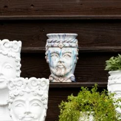 Cheapest 😀 VIETRI Sicilian Heads Blue Small King Head 👏 -Tabletop Elegant shop SCY 9100BK 2100 web2