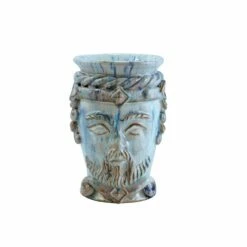 Cheapest 😀 VIETRI Sicilian Heads Blue Small King Head 👏