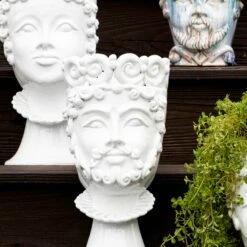 Cheapest 💯 VIETRI Sicilian Heads White Large King Head 😉 -Tabletop Elegant shop SCY 9101WK 2100 web2