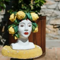 Best deal 🔔 VIETRI Sicilian Heads Lemons Head 🎁 -Tabletop Elegant shop SCY 9302 5