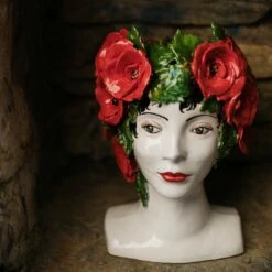 Discount 👏 VIETRI Sicilian Heads Poppies Head 😍 -Tabletop Elegant shop SCY 9304 4