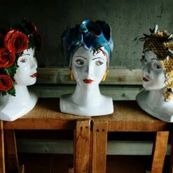 Discount 👏 VIETRI Sicilian Heads Poppies Head 😍 -Tabletop Elegant shop SCY 9304 6