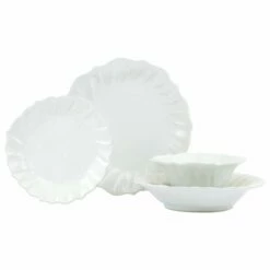 Budget ⭐ VIETRI Incanto Stone Ruffle Four-Piece Place Setting 👏