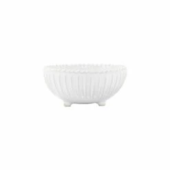 Promo 🛒 VIETRI Incanto Stone White Stripe Footed Bowl 👏
