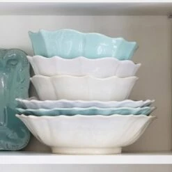Best Sale 🌟 VIETRI Incanto Stone Ruffle Large Bowl 🎉 -Tabletop Elegant shop SINC W11105 2100 web2