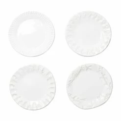 Best deal 🔔 VIETRI Incanto Stone White Assorted Canape Plates - Set of 4 🤩