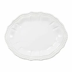 Buy 🔔 VIETRI Incanto Stone White Baroque Small Oval Platter 💯