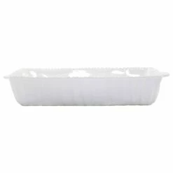 Outlet 🥰 VIETRI Incanto Stone White Stripe Rectangular Baking Dish 🎁