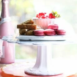 Deals 👏 VIETRI Incanto Stone White Lace Large Cake Stand 🤩 -Tabletop Elegant shop SINC W1173 LSALT 5