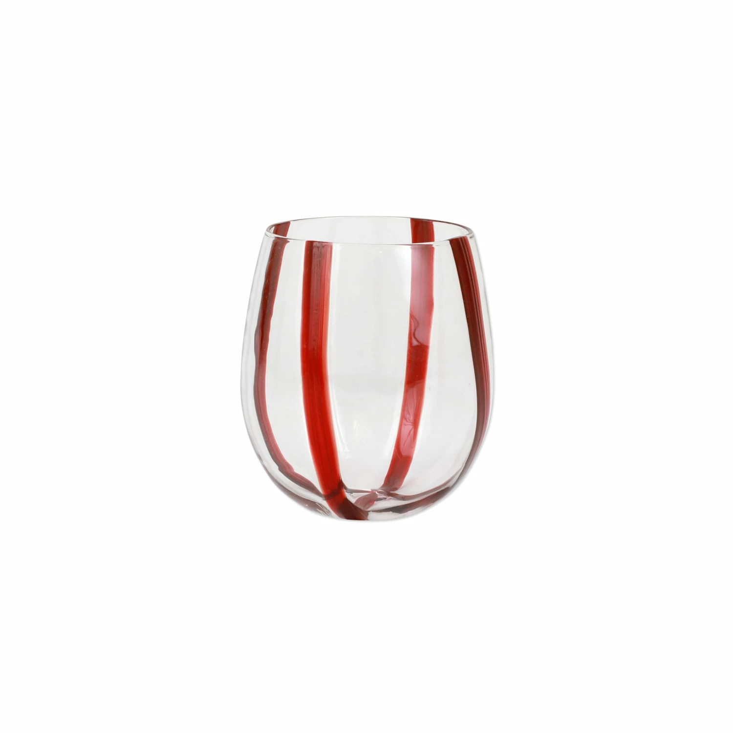 Best Pirce ๐ VIETRI Stripe Red Stemless Wine Glass ๐ 1 Best Pirce ๐ VIETRI Stripe Red Stemless Wine Glass ๐