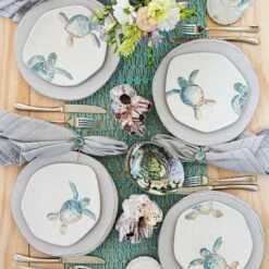 Best reviews of 🤩 VIETRI Tartaruga Turtle with Head Salad Plate 😍 -Tabletop Elegant shop TAR 9701B LSALT 1