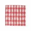 Hot Sale 🎁 Viva by VIETRI Bohemian Linens Plaid Red/White Napkins - Set of 4 😍