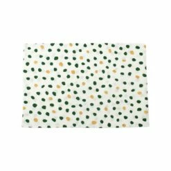 Wholesale 🔥 Viva by VIETRI Bohemian Linens Dot Green/Gold Reversible Placemats - Set of 4 😀