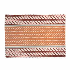 Discount ⭐ Viva by VIETRI Bohemian Linens Gray/Orange Reversible Placemats - Set of 4 🔔