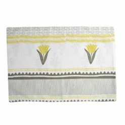 New 👍 Viva by VIETRI Bohemian Linens Gray/Yellow Reversible Placemats - Set of 4 👏