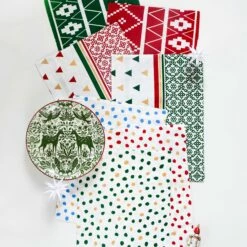 Brand new 🔥 Viva by VIETRI Bohemian Linens Tree Green/Gold Reversible Placemats - Set of 4 🌟 -Tabletop Elegant shop VBOH 007002TG FR 2100 web2