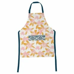 Outlet 🛒 Viva by VIETRI Bohemian Linens Navy/Pink Apron 🎉