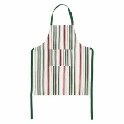Buy 🔥 Viva by VIETRI Bohemian Linens Stripe Red/Green Apron 👏