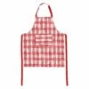 New 🔥 Viva by VIETRI Bohemian Linens Plaid Red/White Apron 👏