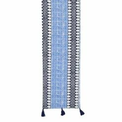 Promo 🎉 Viva by VIETRI Bohemian Linens Blue Runner 🔥 -Tabletop Elegant shop VBOH 007004B 3