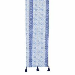 Promo 🎉 Viva by VIETRI Bohemian Linens Blue Runner 🔥 -Tabletop Elegant shop VBOH 007004B 4