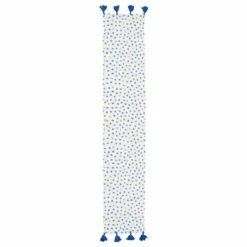 Flash Sale ๐ Viva by VIETRI Bohemian Linens Dot Blue/Gold Runner โญ