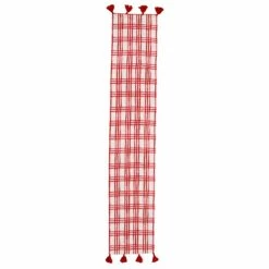 Best reviews of 😀 Viva by VIETRI Bohemian Linens Plaid Red/White Runner 👍