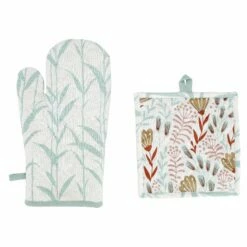 Top 10 ⭐ Viva by VIETRI Bohemian Linens Aqua/Mustard Oven Mitt & Potholder 🧨