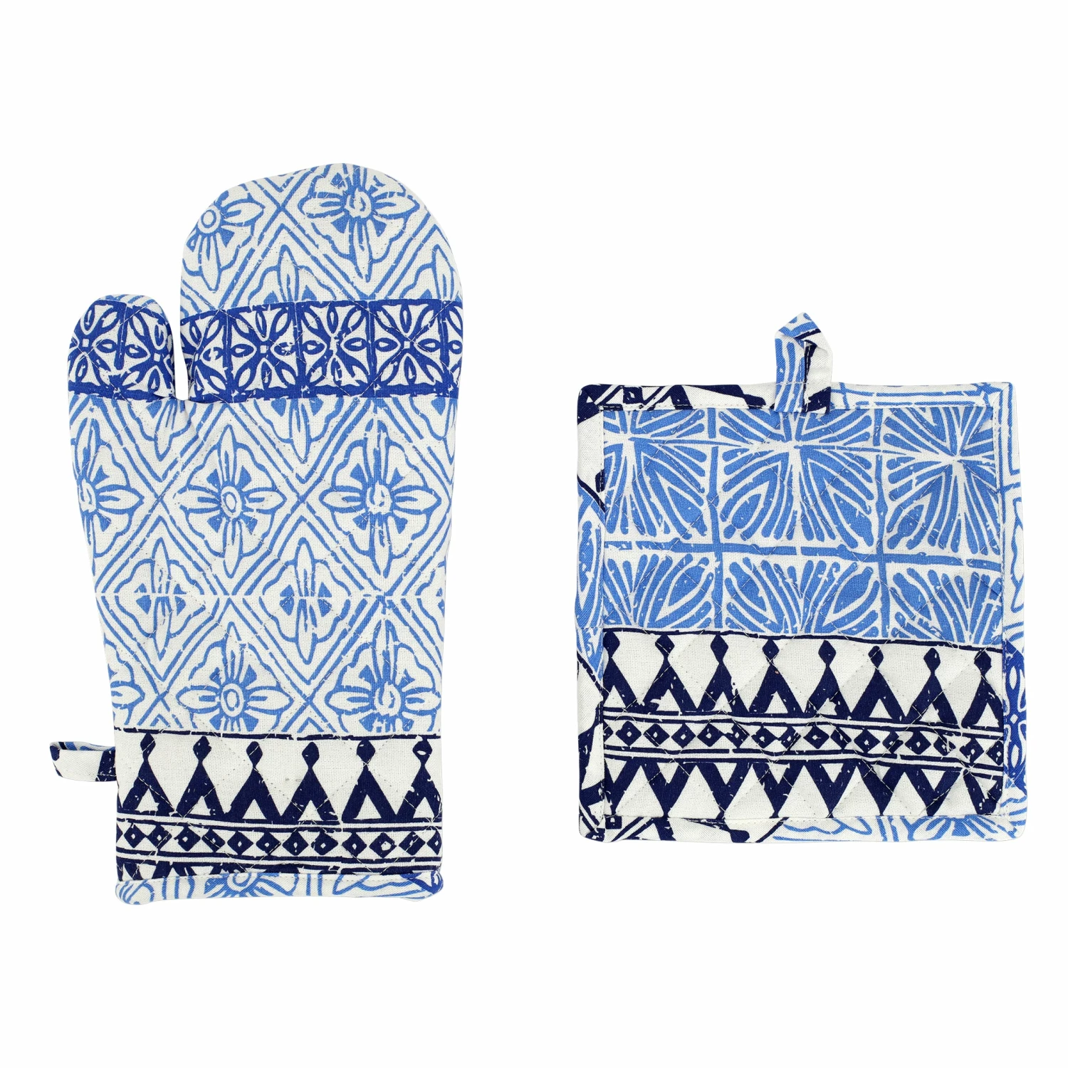 Flash Sale ๐ Viva by VIETRI Bohemian Linens Blue Oven Mitt & Potholder ๐ 1 Flash Sale ๐ Viva by VIETRI Bohemian Linens Blue Oven Mitt & Potholder ๐