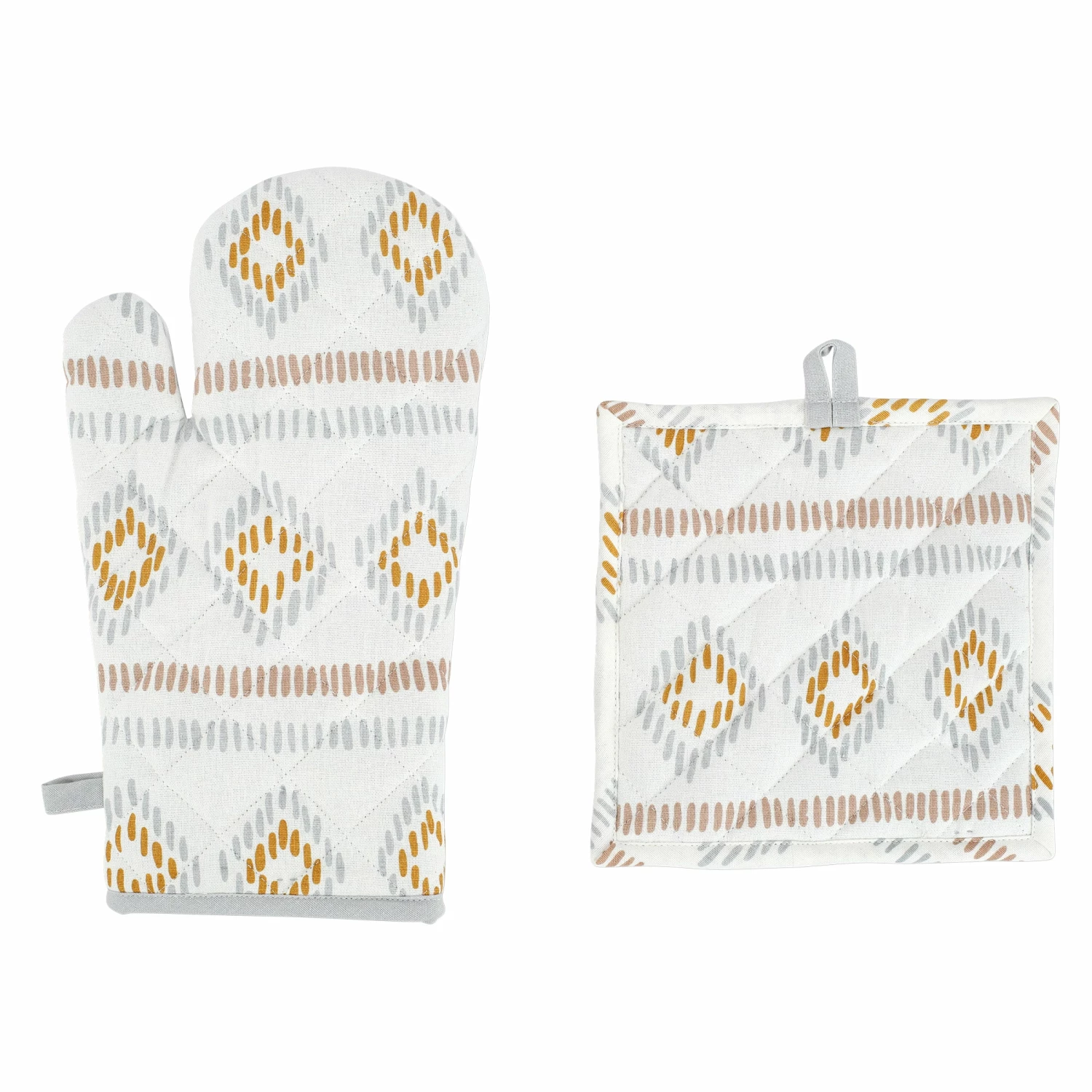 Promo ๐ฅฐ Viva by VIETRI Bohemian Linens Beige/Gray Oven Mitt & Potholder ๐ฅฐ 1 Promo ๐ฅฐ Viva by VIETRI Bohemian Linens Beige/Gray Oven Mitt & Potholder ๐ฅฐ