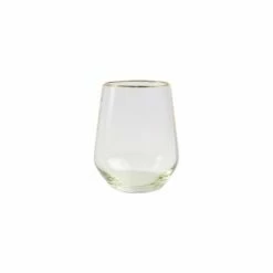 Best Pirce ⭐ Viva by VIETRI Rainbow Assorted Stemless Wine Glasses - Set of 4 ⌛ -Tabletop Elegant shop VBOW G52121 2100 web1