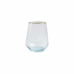 Best Pirce ⭐ Viva by VIETRI Rainbow Assorted Stemless Wine Glasses - Set of 4 ⌛ -Tabletop Elegant shop VBOW T52121 2100 web1
