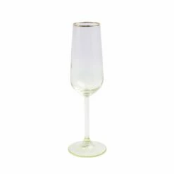 Outlet 🎁 Viva by VIETRI Rainbow Assorted Champagne Flutes - Set of 4 🎉 -Tabletop Elegant shop VBOW Y52150 2100 web1