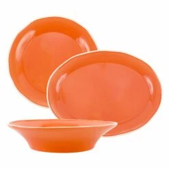 Cheap 👍 Viva by VIETRI Chroma Coral 3-Piece Serveware Set 🎁