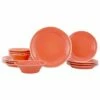 Promo 😀 Viva by VIETRI Chroma Coral 12-Piece Place Setting 🎉