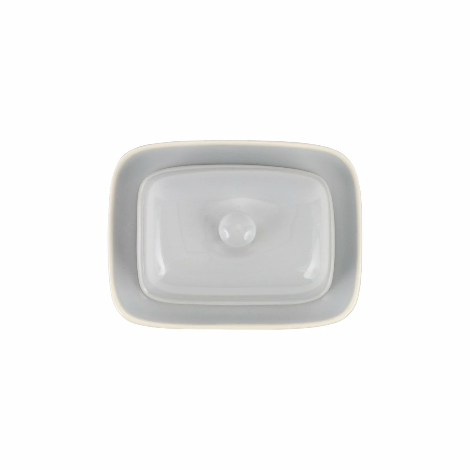 Hot Sale ๐ Viva by VIETRI Chroma Light Gray Butter Dish ๐ 2 Hot Sale ๐ Viva by VIETRI Chroma Light Gray Butter Dish ๐ - Image 2