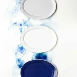 Cheap 🎁 Viva by VIETRI Chroma Oval Platter 🤩 -Tabletop Elegant shop VCRM LG003025 LSALT 1